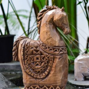 Ngựa Gỗ Decor – Sculpted Motif Horse